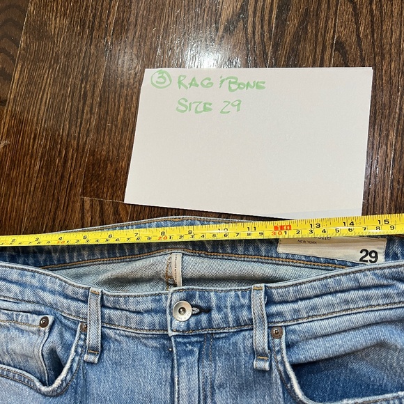 Rag & Bone Dre Low Rise Slim Boyfriend Denim Jeans Light Wash 29 #3 - Picture 9 of 15